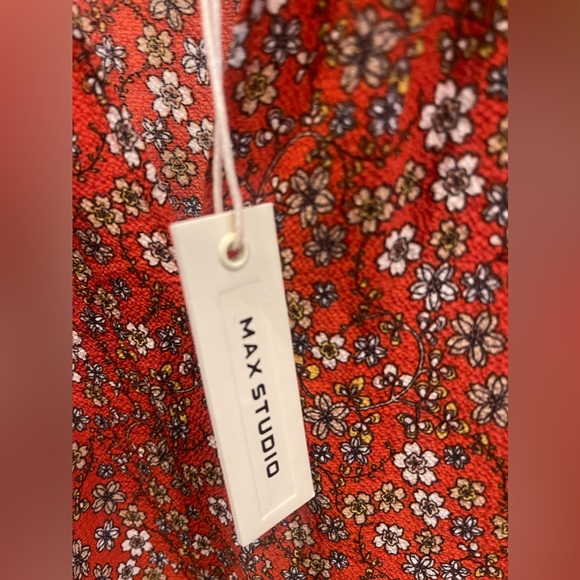 Max Studio Maxi Dress Orange Floral design - Picture 12 of 14